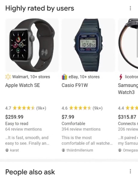 Google тестирует блок «Высоко оценено пользователями» в результатах мобильного поиска
Google тестирует блок «Высоко оценено пользователями» в результатах мобильного поиска