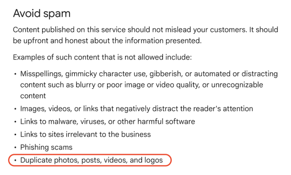 
            Google приравнял к спаму дублирование контента в бизнес-профилях
        
