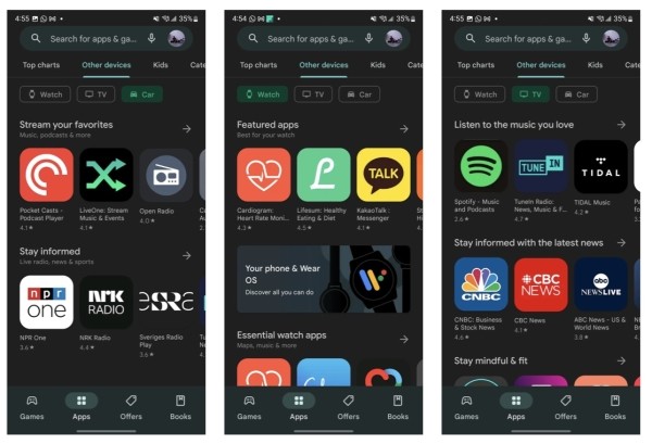 В Google Play появилась вкладка «Другие устройства»
В Google Play появилась вкладка «Другие устройства»