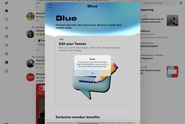 Twitter приостановил оформление подписки Twitter Blue
Twitter приостановил оформление подписки Twitter Blue