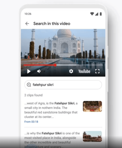 Google тестирует поиск по словам в видео Google тестирует поиск по словам в видео