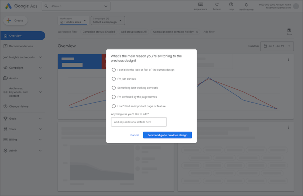 Google Ads обновляет дизайн рекламного кабинета
Google Ads обновляет дизайн рекламного кабинета