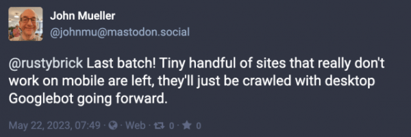 Google завершил перевод сайтов на mobile-first индексацию
Google завершил перевод сайтов на mobile-first индексацию