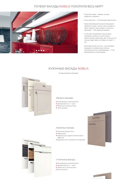 Создание сайта-сателлита и пиар-кампания для ведущего немецкого бренда кухонь