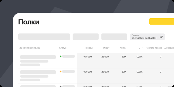 Яндекс Маркет добавил расширенную статистику для полок
Яндекс Маркет добавил расширенную статистику для полок