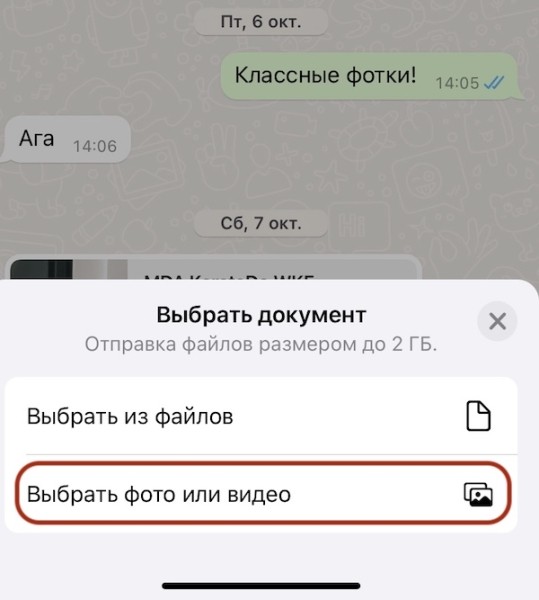 
            WhatsApp реализует возможность отправки мультимедиа без потери качества
        