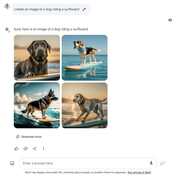 Bard с Gemini Pro получил возможность генерировать изображения
Bard с Gemini Pro получил возможность генерировать изображения