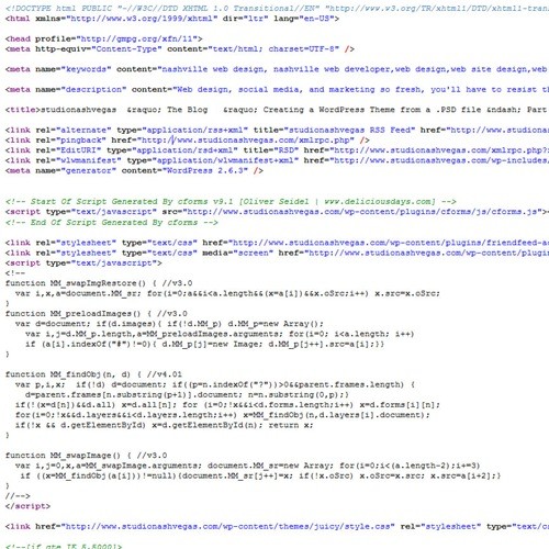 Создание WordPress темы из PSD файла. Часть 4: Header.php