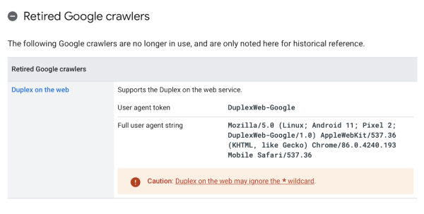 Google упразднил агента пользователя DuplexWeb
Google упразднил агента пользователя DuplexWeb