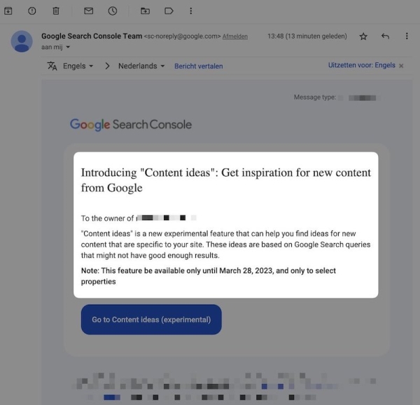 Инструмент «идеи для контента» в Google Search Console доступен только до 28 марта
Инструмент «идеи для контента» в Google Search Console доступен только до 28 марта