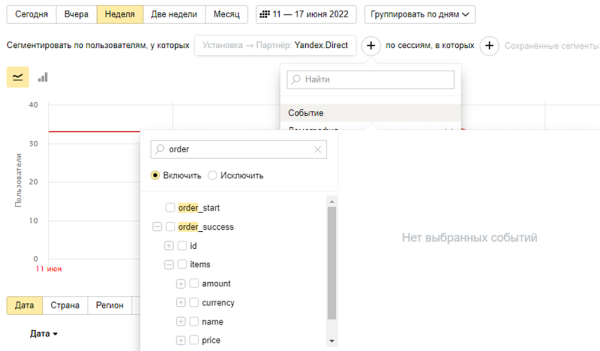 
            Настраиваем аналитику приложения для отслеживания пути пользователя на разных этапах воронки продаж
        