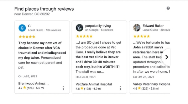 
            Google тестирует новую возможность локального поиска через отзывы
        