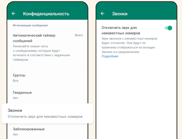 В WhatsApp появилось отключение звука для неизвестных номеров
В WhatsApp появилось отключение звука для неизвестных номеров